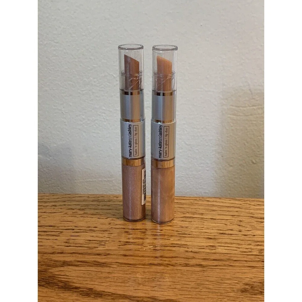 (2) MARY-KATE AND ASHLEY Balm n Gloss Lip Duo Sparkeling Latte Honey SET New